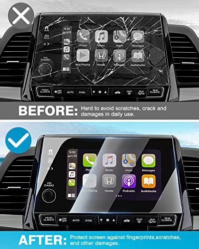 Karltys [Upgrade 2 Pack Screen Protector 2018-2024 Honda Odyssey 8-Inch Accessories [No Glare & Fingerprint] for HD Touchscreen Navigation Protective Film - size: 2018-2024 Honda Odyssey