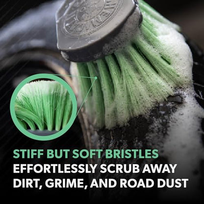 Chemical Guys, Wheelie Wheel & Exterior Brush for Rims & Tires, Soft, Green - size: (Pack of 1), style: Wheelie