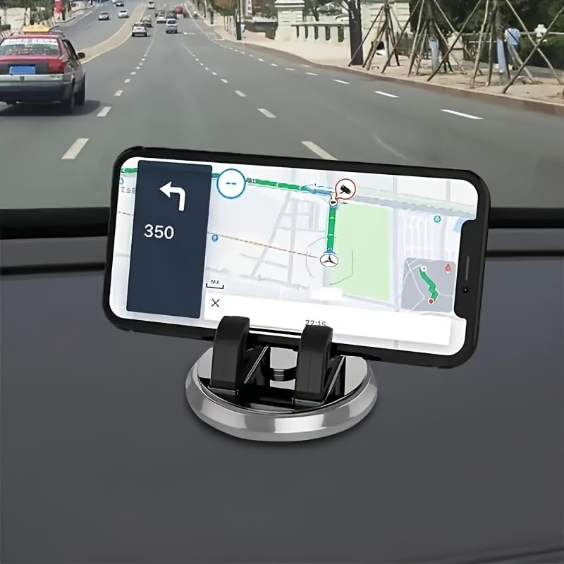 Universal 360-Degree Rotatable ABS Dashboard Mount, Anti-Slip Phone Holder, Car GPS Navigation Accessory, Adjustable Car Phone Stand, Suitable for Car Electronics. All Seasons