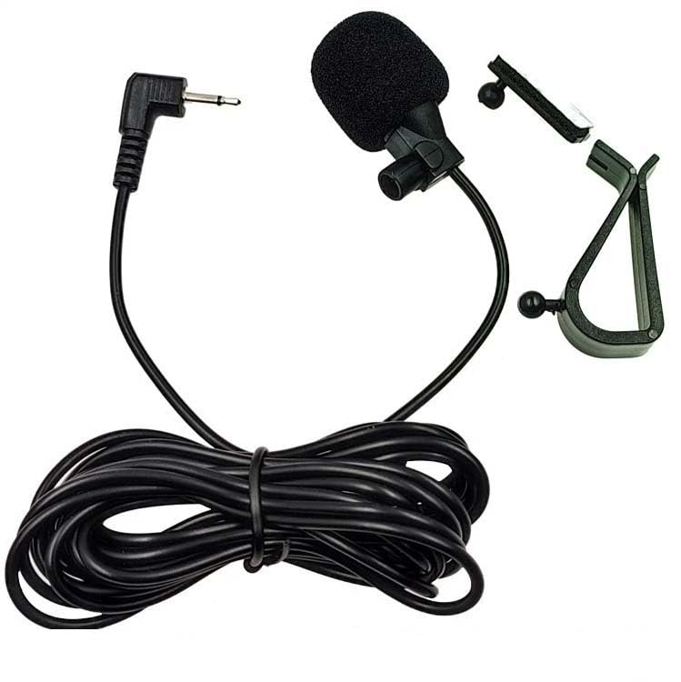 2 Pack Car Stereo Microphone 3.5mm and 2.5mm Plug Car Radio Mic for Pioneer AVH AVIC FH DEH DMH SPH MVH Kenwood Boss JVC Sony Jensen Alpine Car Head Unit Stereo Receiver GPS DVD