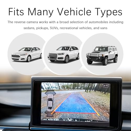 Back Up Camera for Cars with HD Night Vision,170°Wide Angle Reverse Camera for Car Kit with Bracket Wire Harness,Universal Waterproof Rear Cameras for Car Truck SUV