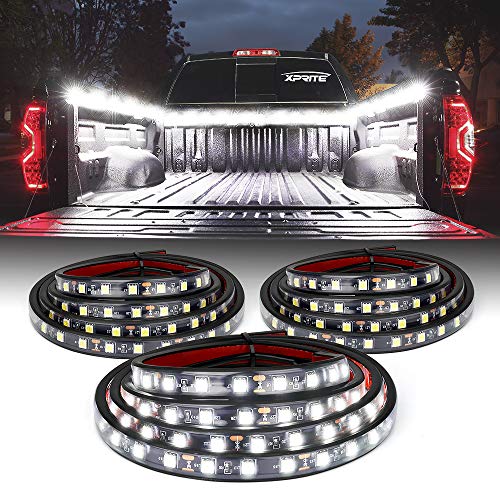 Xprite 3PCS 60" White Truck Bed Lights Strip Kit 270 LED Neon Accent Light - size: 3 PCS