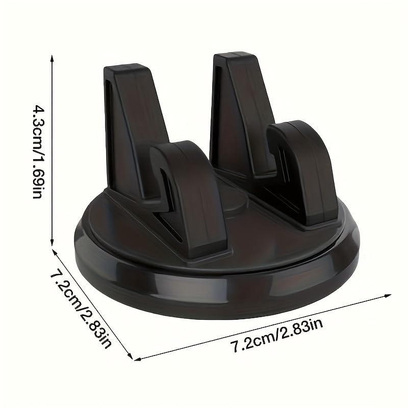 Universal 360° Rotating Car Phone Mount, ABS Anti-Slip Adjustable Dashboard Holder, Stable Cell Phone Stand for GPS Navigation, Compatible with All Car Models