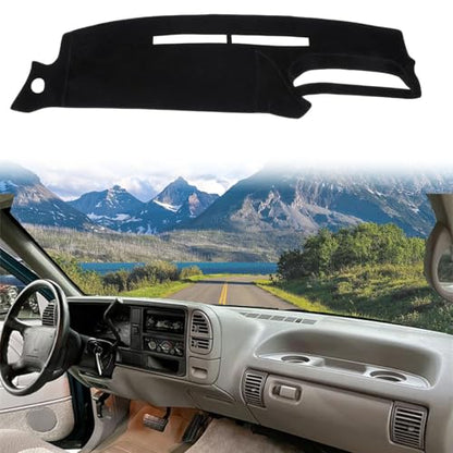 Dashboard Cover Suitable for Chevy Chevrolet Silverado C/K 1500 2500 3500&Tahoe&Suburban/GMC Sierra&Yukon 1995 1996 Car Dashboard Cover Sun Visor Mat Non-Slip Polyester Dashboard Accessories - size: 1995-1996 For Silverado GMC Sierra