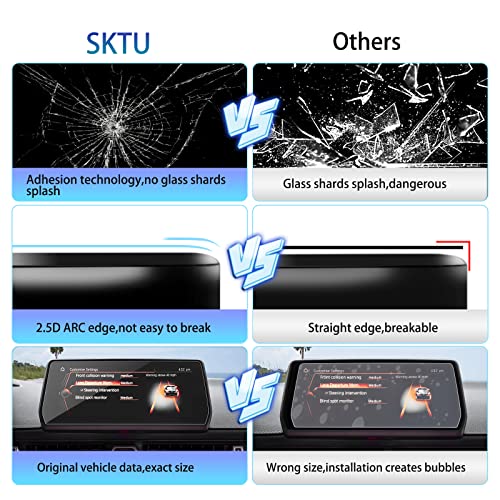 SKTU Screen Protector Foils for 2020-2025 2026 Toyota GR Supra A90 8.8In Navigation GR Supra Accessories Tempered Glass Scratch Resistance HD Clear - color: 2020-2026 GR Supra 8.8 Inch Tempered Glass