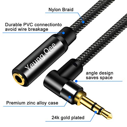 3.5mm Male to Female Extension Stereo Audio Cable 10ft, Audio Extension Cable, AUX Headphone Extension Cable Stereo Jack Cord for Phones, Headphones, Speakers, Tablets, PCs and More（10 ft/3M） - size: 10ft
