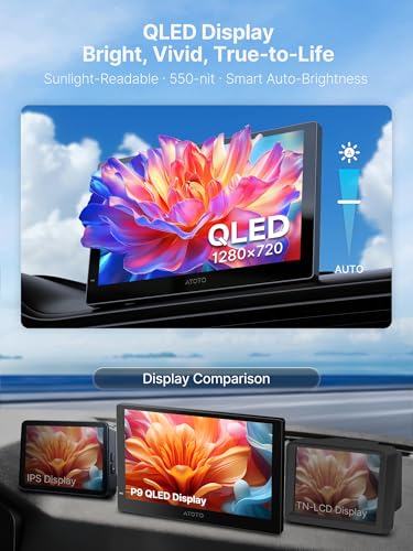 Portable Carplay Screen, Full Android System Car Tablet with Wireless Apple CarPlay & Android Auto, 9.25” Smart Driving Display with BackupCam & DashCam, 4G LTE, AI Voice Control/GPS/Mirror Link - size: 9.25"