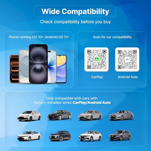 2026 X1 USB-C Wireless CarPlay Android Auto Adapter Car Play Dongle