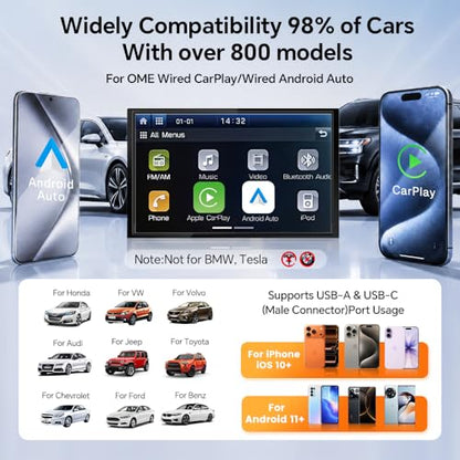 Carlinkit Mini Ultra 3 Wireless CarPlay & Android Auto Compact Adapter - color: Orange