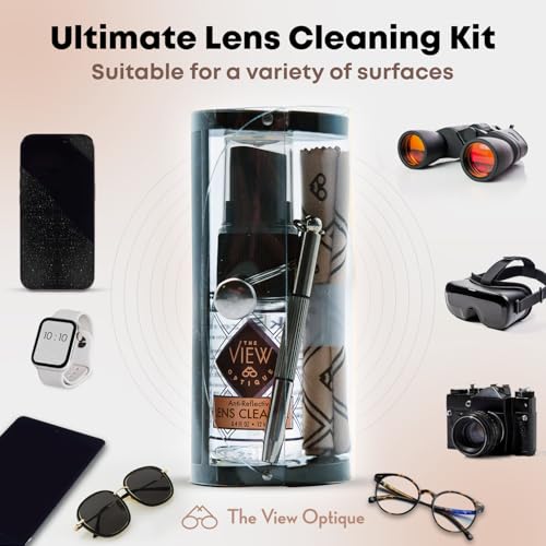 Anti-Reflective Lens Cleaner & Repair Kit – 0.4oz Glasses Cleaner Spray, Microfiber Cloth & Keychain Screwdriver in a Vinyl Snap Case for Eyeglasses, Sunglasses & Screens(3 Piece Set) - size: 0.4 Fl Oz (Pack of 1), style: 1x0.4oz Lens Spray + 1 Microfiber