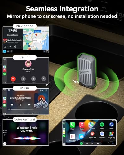 Wireless CarPlay Adapter 2026, 2-in-1 USB & USB-C CarPlay Dongle Wireless for iPhone & Android Auto, Convert Wired to Wireless, Bluetooth Auto-Connect in 5s, Plug & Play, No Latency, Fits 800+ Cars