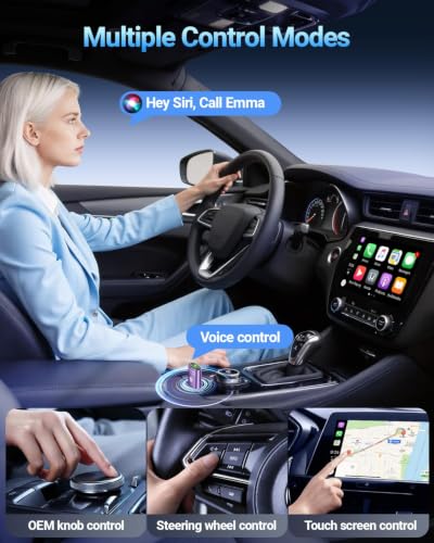 vnilrgle Wireless CarPlay Adapter for Apple iPhone 2026 Upgraded(Purple) - color: Purple