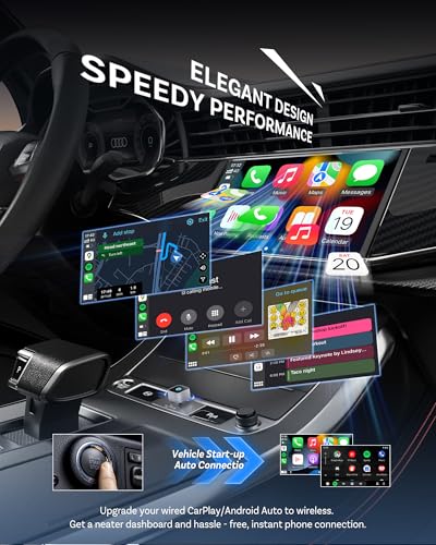 OTTOCAST Mini Cube 3.0 Wireless CarPlay & Android Auto Adapter 2026– Plug & Play, Fast Auto-Reconnect (Sliver) - color: Silver, size: USB A