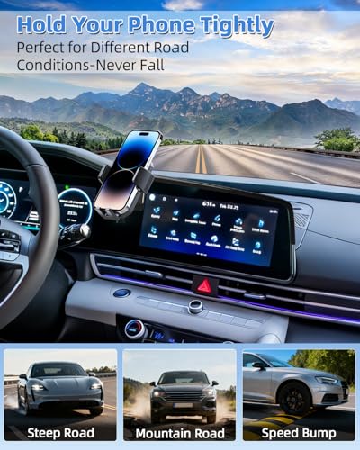 PZK Car Phone Holder for Hyundai Elantra 2021-2026 8-Inch/10.25-Inch Screen - color: Auto Lock, size: No Extension Rod