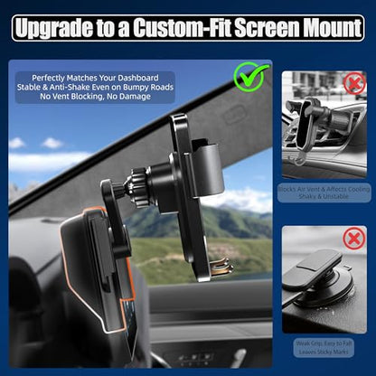 Car Phone Mount for 2019-2025 Toyota RAV4, Smart Auto-Clamping for 7/8" Screen Only (LE/XLE/Adventure), 15W Wireless Fast Charging, Premium Aluminum Holder, Without Blocking Airflow (Not Fit 9/10.5") - size: for Toyota RAV4 | 2019-2025
