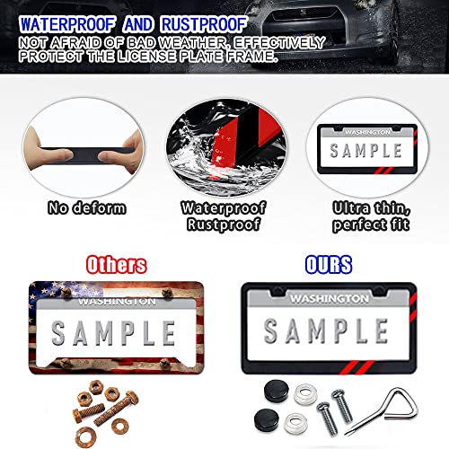 2 PCS Matte License Plate Frames fit for All Dodge - size: For Dodge