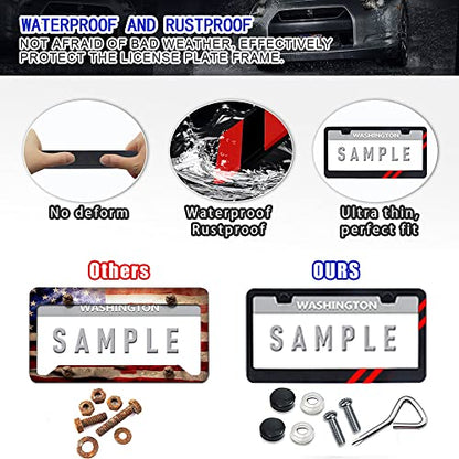 2 PCS Matte License Plate Frames fit for All Dodge - size: For Dodge