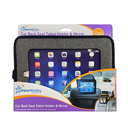 Dreambaby Reversible Car Back Seat Rear View Mirror - 2 in 1 Function - Tablet Holder & Safety Mirror - Grey - Model L1215