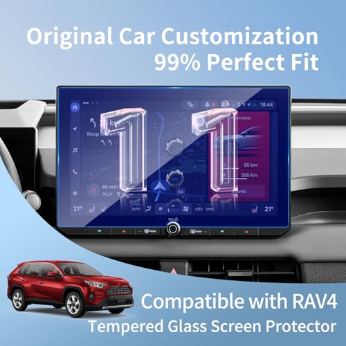 Tempered Glass for 2026 Toyota RAV4 Limited Nav Screen Protector 12.9 Inch - color: For 2026 Toyota RAV4 Nav 12.9 Blue