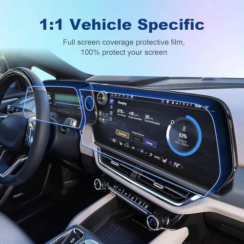 (4Pack) 2024 2025 2026 Equinox EV Screen Protector for Chevy Equinox EV (17.7In Navi+11In Dash) (LT/RS), 2025 2026 Chevy Equinox EV Accessories Touch Sensitive Ultra HD Protective Film - color: Equinox EV (17.7In+11In)