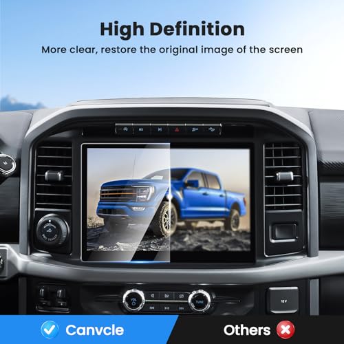 Canvcle Screen Protector for Ford F-150 2021-2025 2026/F150 Lightning 2022-2025 2026, 12 Inch Touch Screen Protector Tempered Glass Screen Cover Navigation Display Infotainment Protective Film - size: 2021-Present Ford F-150/F150 Lightning 12 Inch
