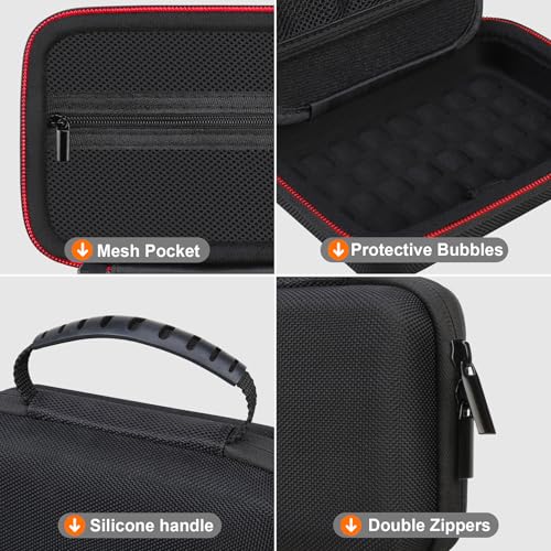 RAIALL Hard GPS Case for 5-5.5 inch Garmin Drive 52/53, DriveSmart 55, Garmin zūmo XT, dezl OTR500, zumo 396 LMT-S GPS Navigation System, Mesh Pocket for Car Charger and USB Cable, Black