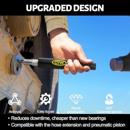 Grease Fitting Cleaning Tool, Cleans and Flushes Out Old Dried Grease from Fittings, Pins, Shafts, Bushings, and Joints. Uses Penetrating Fluid and Hydraulic Pressure, Black - color: Black