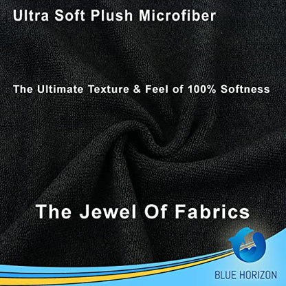 Black Microfiber Cleaning Towels, 36-Pack Dual-Sided Ultra Soft Plush Washcloth, Professional Grade Premium Microfiber Detailing Cleaning Cloths, Car, Household and Commercial (Black, 16" x 16") - color: Black