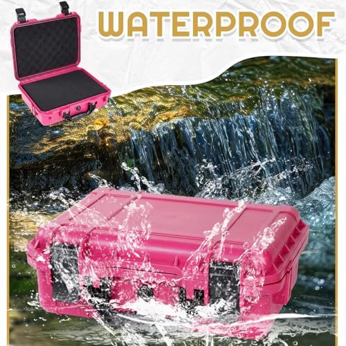 Relaxweex 11.3 x 8.6 x 4.2 Inch Hard Case, Grid Shell, Rose Red - color: Rose Red, size: 11.3 x 8.6 x 4.2 Inch, style: Grid Shell