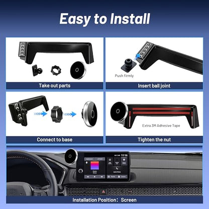 Phone Mount for Honda Civic (11th Gen,2022-2026) & Acura Integra (ONLY Fits 7"/9" Screen), 15W Wireless Car Charger, Magnetic Phone Holder, 360° Rotating, Hands Free, with Storage Box, Car Gifts - size: Honda Civic | 2022-2026
