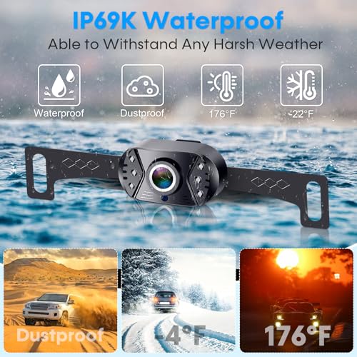 15-Minute Easy to Install Backup Camera: Plug-Play 15FT Clear Night Vision - size: 4.3" Monitor with Camera