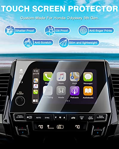 Karltys [Upgrade 2 Pack Screen Protector 2018-2024 Honda Odyssey 8-Inch Accessories [No Glare & Fingerprint] for HD Touchscreen Navigation Protective Film - size: 2018-2024 Honda Odyssey