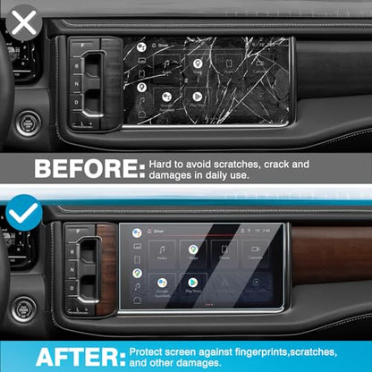 Karltys [Upgrade] 2021~2024 GMC Yukon Denali/Denali Ultimate 10.2-Inch Screen Protector [No Glare & Fingerprint] for Touchscreen Tempered Glass Display Protective Film - size: 2021-2024 GMC Yukon Denali/Denali Ultimate