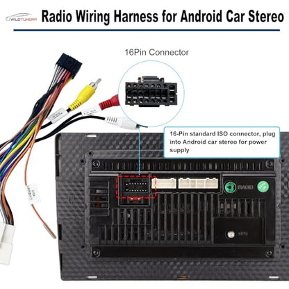 16Pin ISO Aftermarket Radio Harness Adapter for Subaru Forester 2008-2011 with Audio Input SWC, 16Pin Android Car Stereo Wiring Harness with Subwoofer Input for Forester