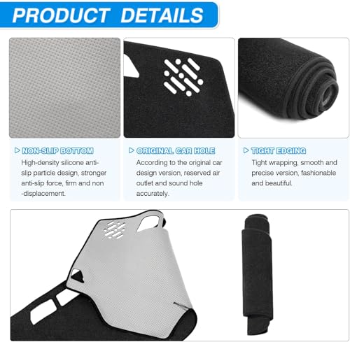 CARTIST Dash Cover Custom Fit for Dodge Charger 2011-2023 Accessories Dashboard Cover Mat Non-Slip Pad Carpet Anti-Glare - color: 57.48*22.05(Dodge Charger 11-23)