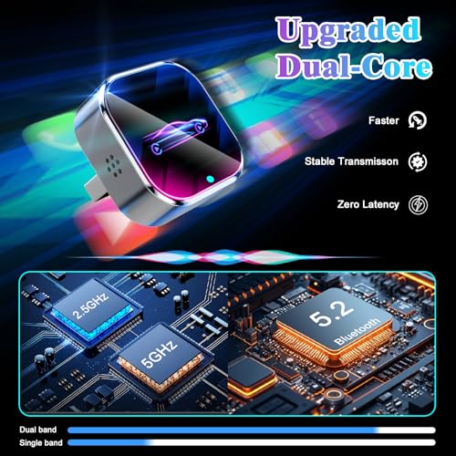 2026 Wireless CarPlay Adapter Upgrade Wired CarPlay to Wireless, Mini USB Design for Cars with Built-in Wired Apple CarPlay Plug and Play Easy Use Fast Stable Connection Car Play for iPhone - color: Multi