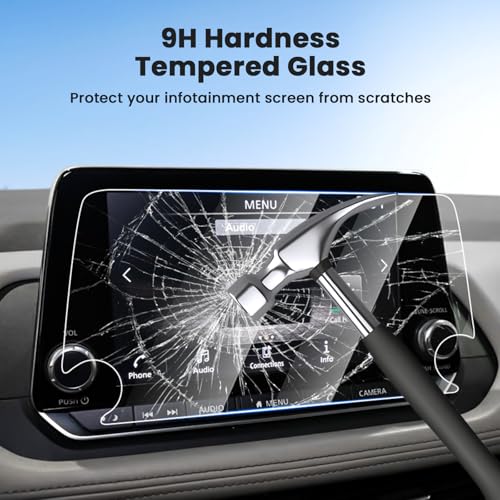 Canvcle 2PCS Screen Protector for 2021-2026 Nissan Rogue S SV/2019-2026 Altima/2020-2026 Sentra, 8 Inch Navigation Screen Tempered Glass Touchscreen Protector Navigation Screen Cover Protective Film - size: 2019-2026 Nissan Rogue/Altima/Sentra 8 Inch