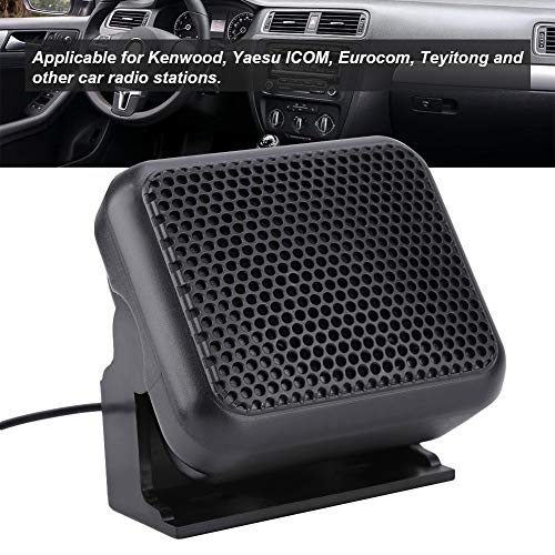 NSP-100 Mini External Speaker, Mobile Radio Microphone with 3W Speakers for Kenwood Yaesu ICOM Ham Car Radios, Dimensions 80 x 72 x 43 mm