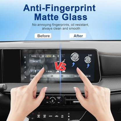 Anti-Glare Matte 2025-2026 Kicks Screen Protector, for Nissan Kicks (S/SV/SR) 12.3-inch Touchscreen, 9H Tempered Glass 2026 2025 Kicks Accessories HD&Anti-Fingerprint 12.3" - size: 2025+ Kicks 12.3In Matte (Navi)