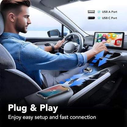 Wireless CarPlay Adapter for iPhone, Converts Wired CarPlay to Wireless, Plug & Play Carplay Wireless Adapter with Fast Auto Connect, Stable Low Latency Connection, Compact Design with iOS 10+ - size: Small