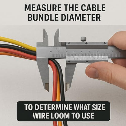 Electriduct 1/4" Flame Retardant Polypropylene Split Wire Loom Tubing Corrugated Conduit with Flammability Tracer - 25 Feet - Black - size: 0.25 Inch - 25 Feet
