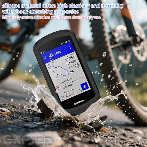 for Garmin Edge 1040/1040 Solar GPS Screen Protector & Case （grey） HD Tempered Glass Protective Film and Silicone Soft Frame Case Cover (Pack of 3+1)