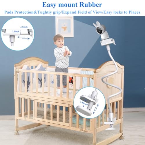 Baby Cameras Mount Flexible Baby Monitor Holder Stand Shelf Only Compatible with ARENTI 2K Alnanny A4 Baby Monitor,Any Baby Cameras with 1/4" Screw Stan(33.7 inch/Camera Not Included) - size: 33.3" for ARENTI
