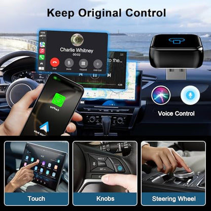 Upgraded Mini Wireless CarPlay Adapter and Android Auto Adapter