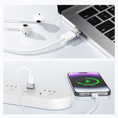 Elebase for New iPhone 17 Pro Max Car Charger,USB to USB C Adapter 4 Pack - color: Transparent