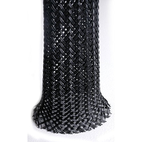 Techflex 1/2 Inch Flexo Clean Cut Braided Cable Sleeve - Black - 10 Feet - color: 10 Feet, size: 0.5 Inch