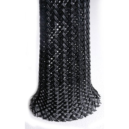 Techflex 1/2 Inch Flexo Clean Cut Braided Cable Sleeve - Black - 10 Feet - color: 10 Feet, size: 0.5 Inch