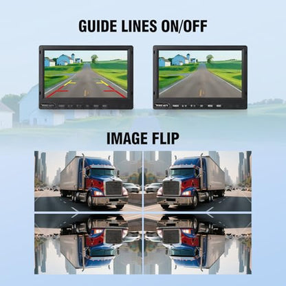 7-inch AHD1080P Wired RV Backup Camera System, IP69k Waterproof IR Night Vision Reversing Camera, Vibration-Proof 20G for Trailer/Tractors/Truck/Excavator/Skid Steer/Heavy Equipment, WY7 - size: 7" 1-Cam