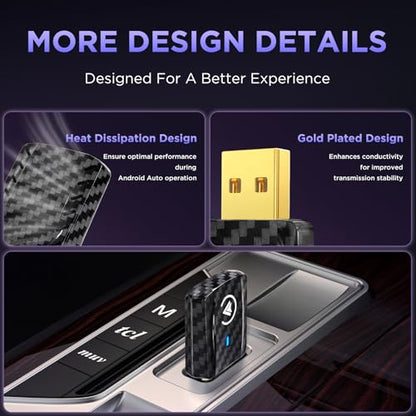 MSXTTLY 2in1 Wireless Carplay Adapter, Android Auto Wireless Adapter