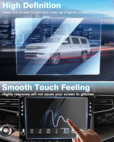 Karltys [Upgrade 2 Pack Screen Protector for 2022-2025 Jeep Grand Wagoneer 12 inch Accessories [No Glare & Fingerprint] for Touchscreen 9H Tempered - size: 12"Jeep Grand Wagoneer